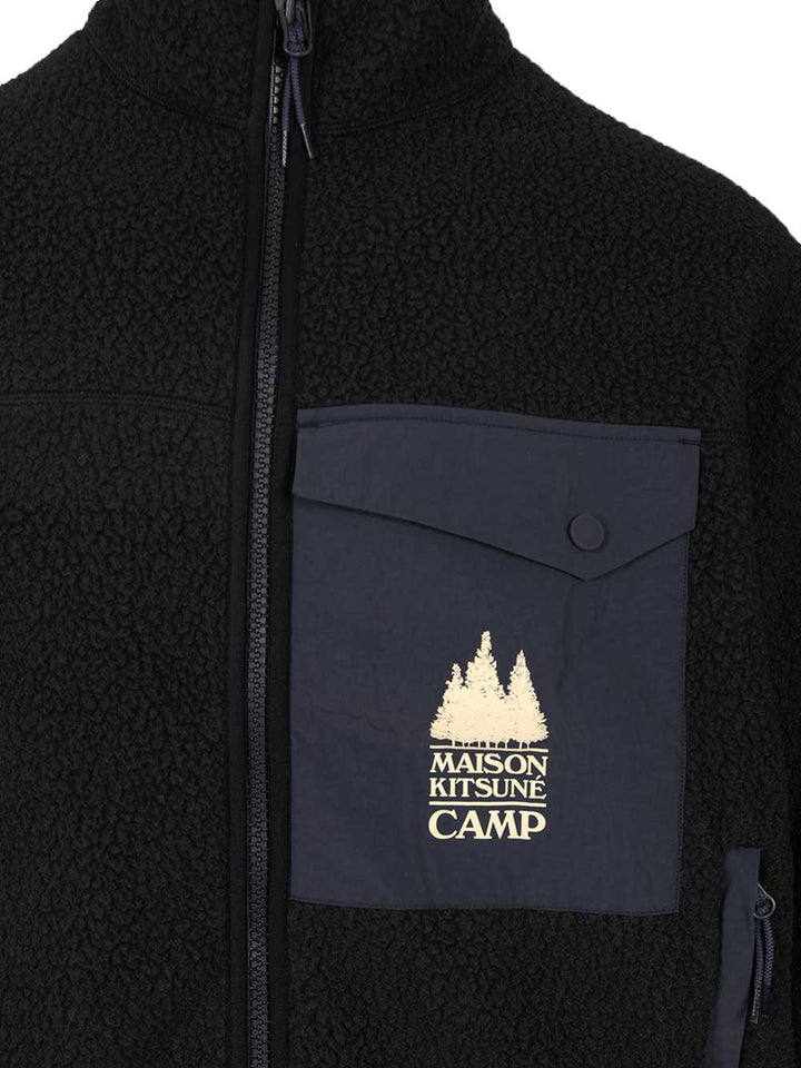 Maison KitsunÉ Fleece Jacket Giacche - Nero | 4a58be0f6af30df98989b99294b1398fdc854bb4