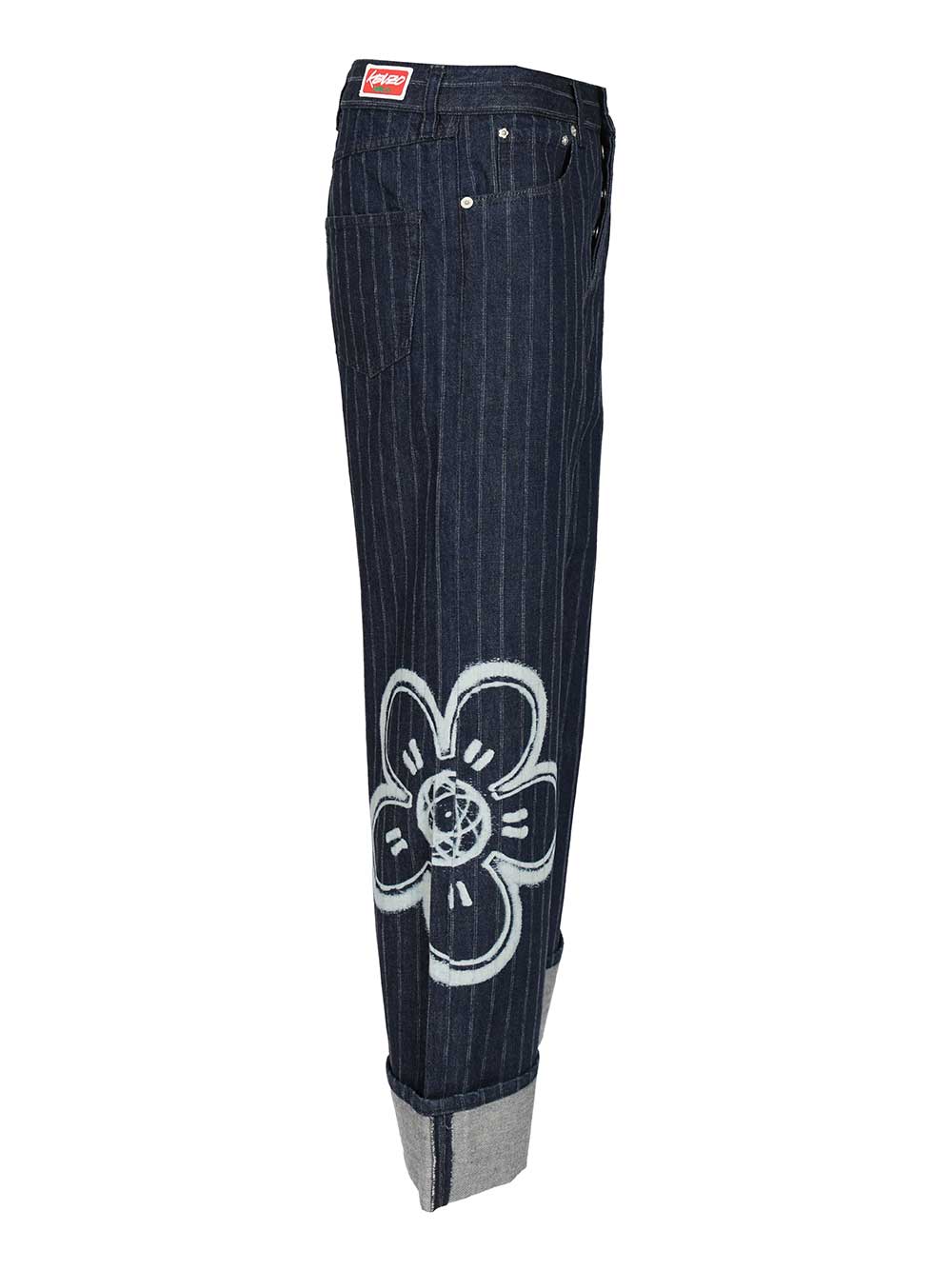 Kenzo Kenzo X Futura 2000 Cuffed Jeans - Blu | e116fd630b0dbaae37da6be6b8ec6143041da90c