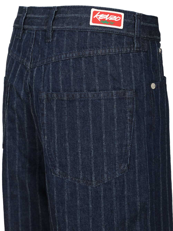 Kenzo Kenzo X Futura 2000 Cuffed Jeans - Blu | 527dc6a96c8ca92d2a9262a281985924a04950a1