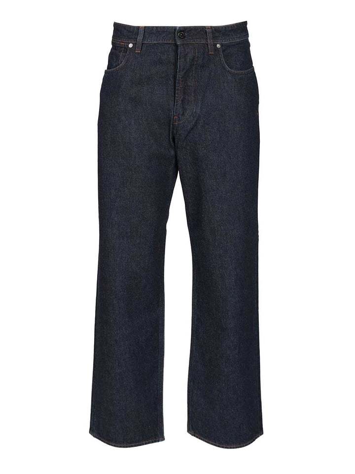 Stone Island Wide Leg Trousers Jeans - Blu | 8db28291babccf516aa2c59d3312421654fba9c8