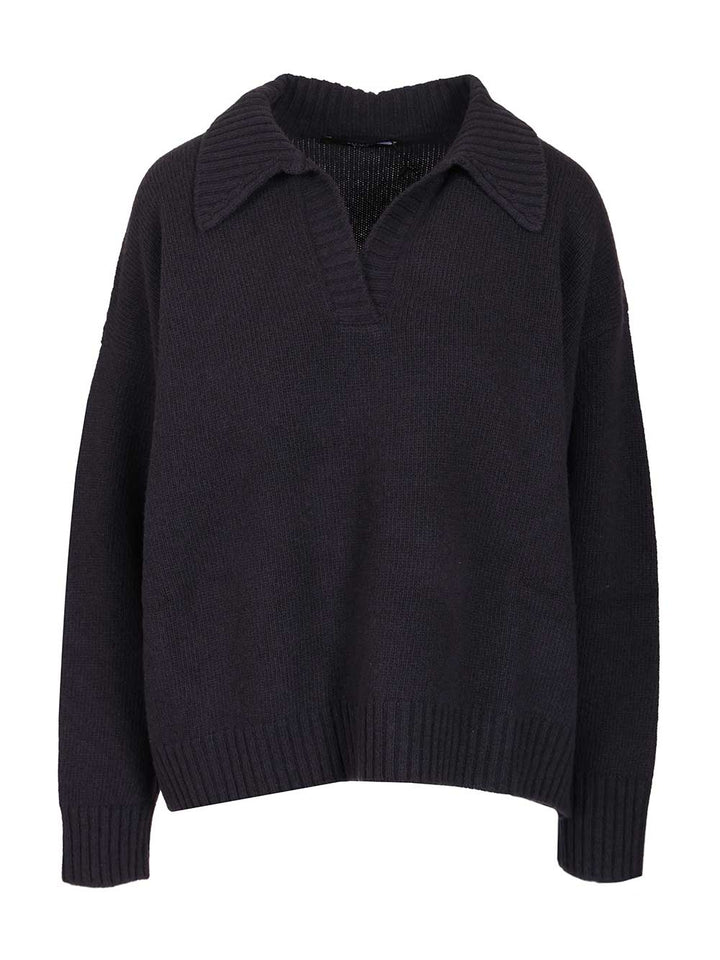 Weekend Max Mara Wool Yarn Polo Shirt Knitwear - Blu | 8a16fd551f897aa04a2a67e0ab63397b6ca0f314