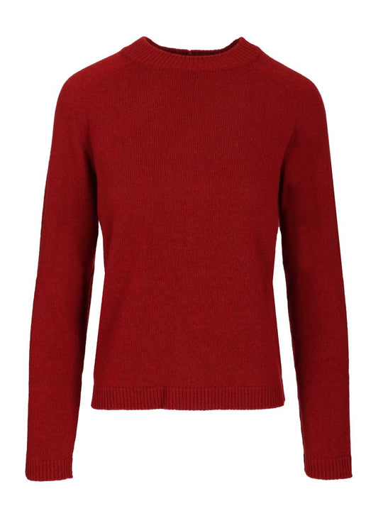 Crew Neck Sweater Knitwear Rosso