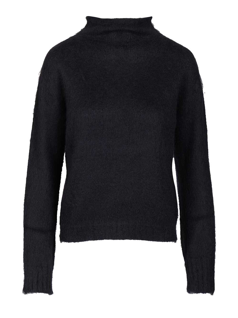 Max Mara Studio Mohair Blend Turtleneck Sweater Knitwear - Blu | 4fbb7297b7d46b650b663988889b590055be5ac1