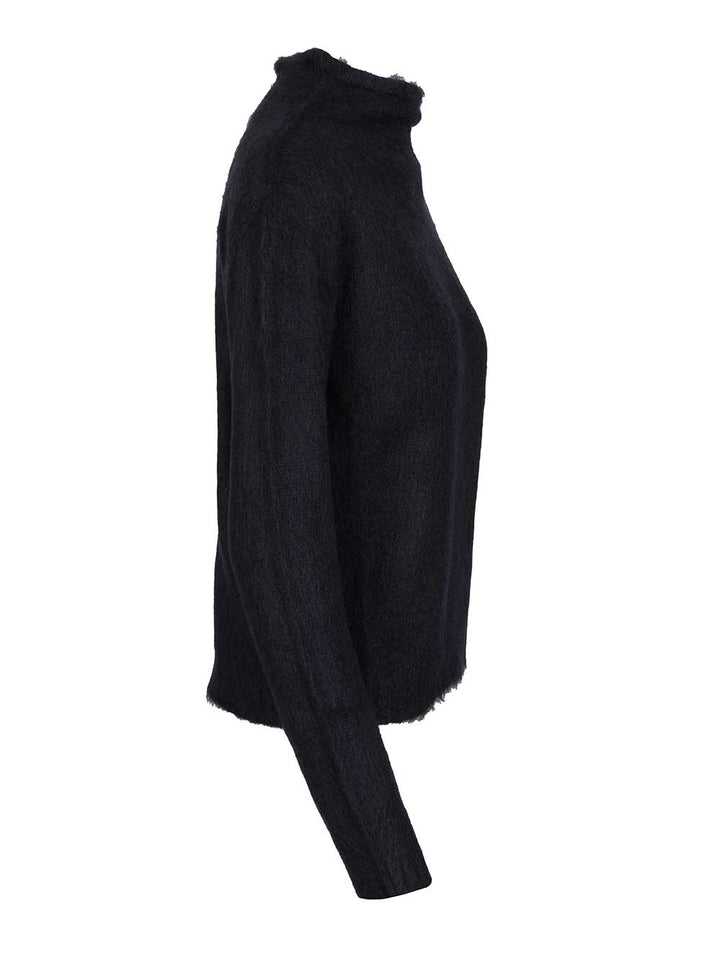 Max Mara Studio Mohair Blend Turtleneck Sweater Knitwear - Blu | f60496128a95217e77e1406e4b916b129bd9a8ea