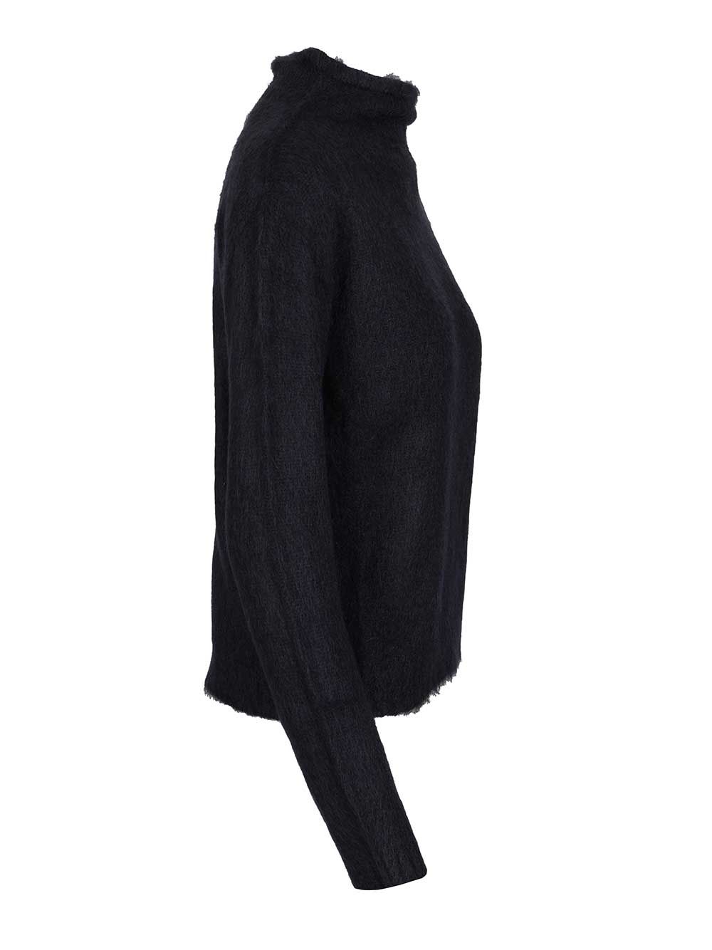 Max Mara Studio Mohair Blend Turtleneck Sweater Knitwear - Blu | 7355809d589a8a059f087b65d8fb74e5209911b3