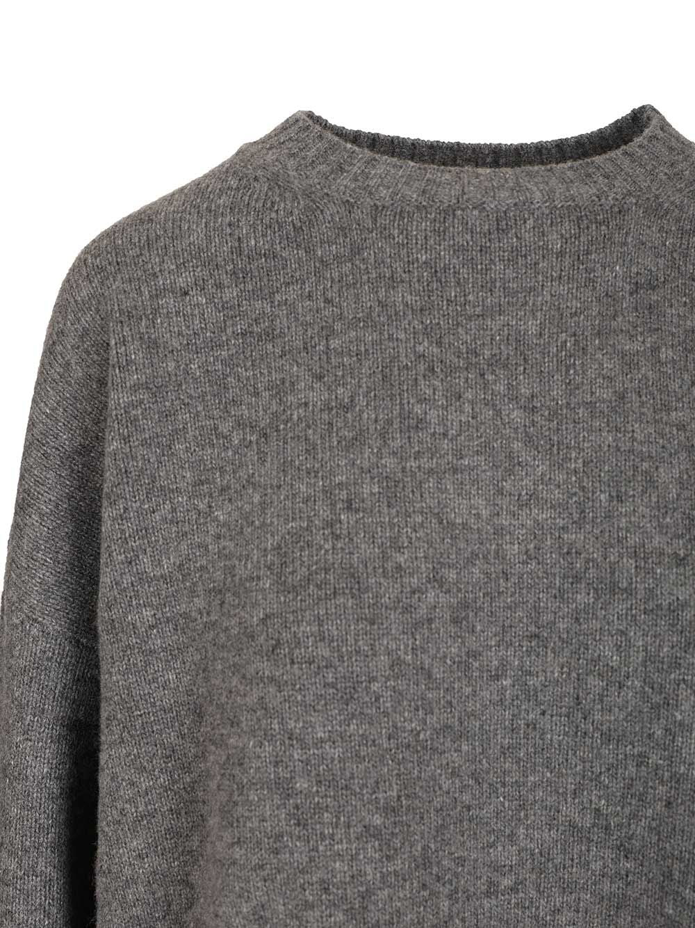 Weekend Max Mara Crew Neck Sweater In Wool Yarn Knitwear - Grey | 36cb0b97176dad69ff1d8ae54af605b077cbd536