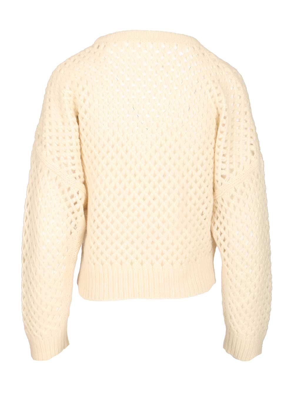 Max Mara Cashmere And Silk Sweater Knitwear - Bianco | dce928d2cb3dc935fa5ba45db4ab64412ea8da15
