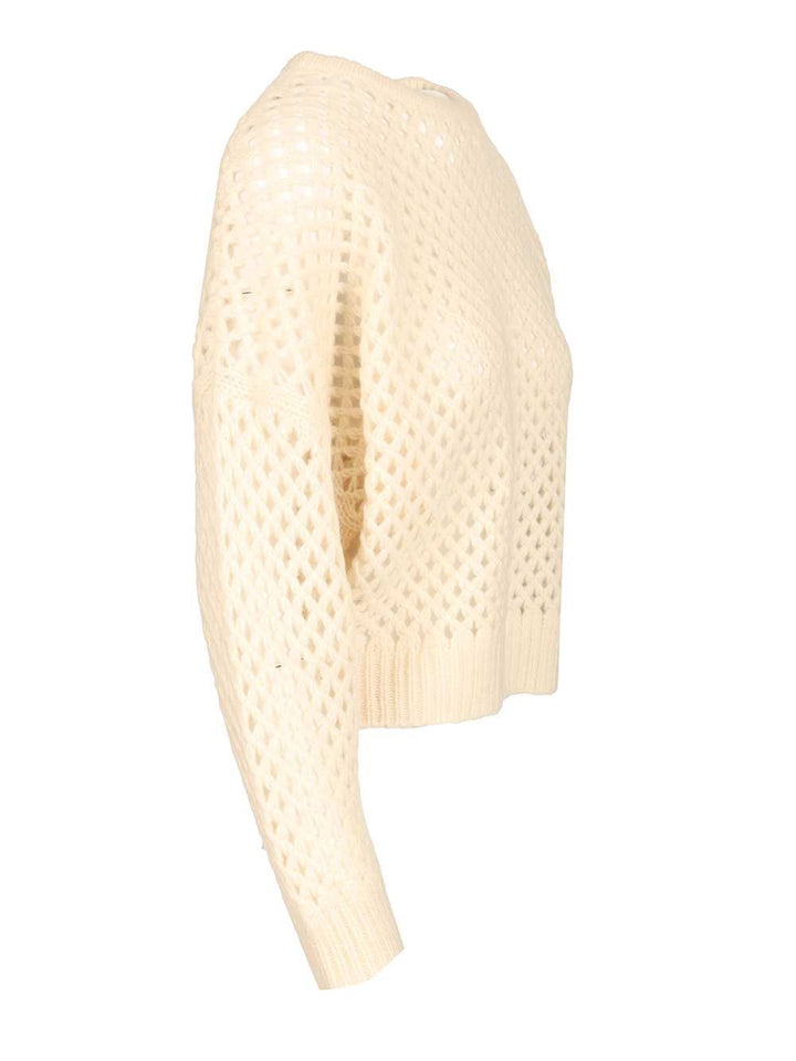 Max Mara Cashmere And Silk Sweater Knitwear - Bianco | 739f5d70b849fd0808a9a4ea5d98ccfd379af8fe