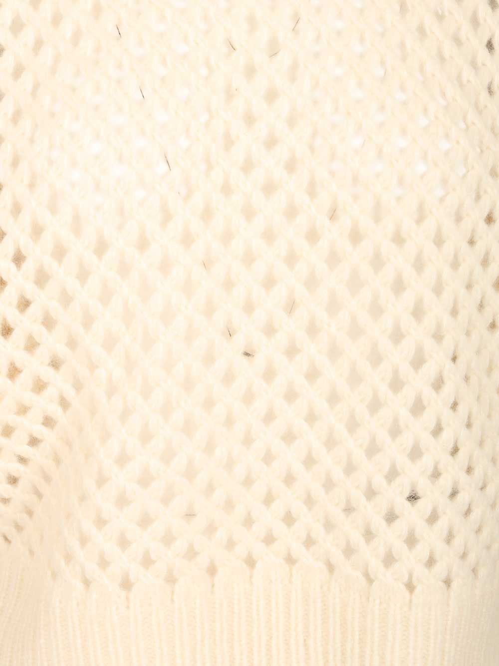 Max Mara Cashmere And Silk Sweater Knitwear - Bianco | 32be7ea83c21ea1992462345d971b4495909d5c8