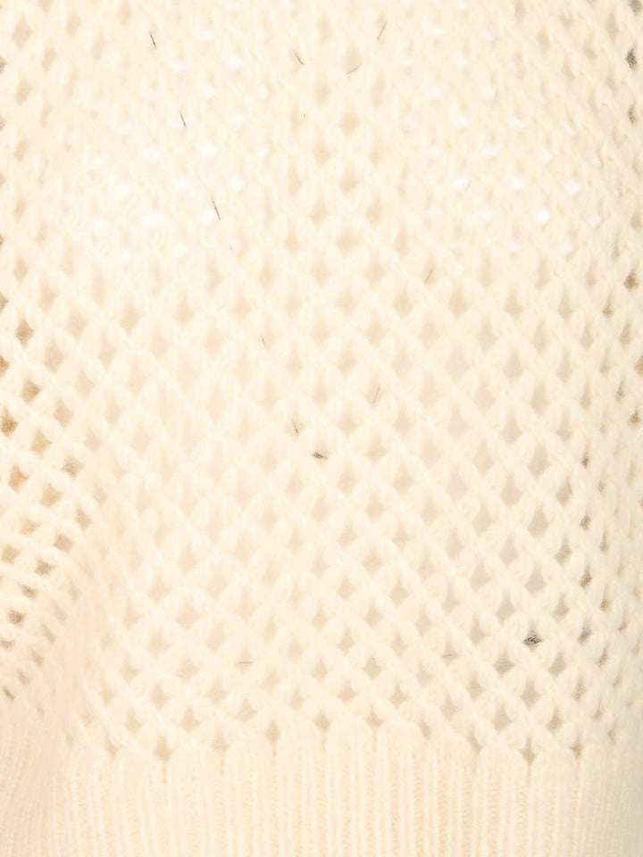 Max Mara Cashmere And Silk Sweater Knitwear - Bianco | 32be7ea83c21ea1992462345d971b4495909d5c8