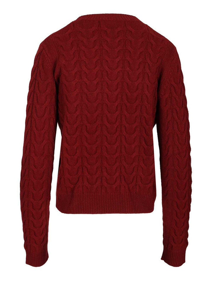 Max Mara Slim Cashmere Sweater Knitwear - Rosso | fa18d604d4a87f94a7d566f3514fb35fd09fd02e