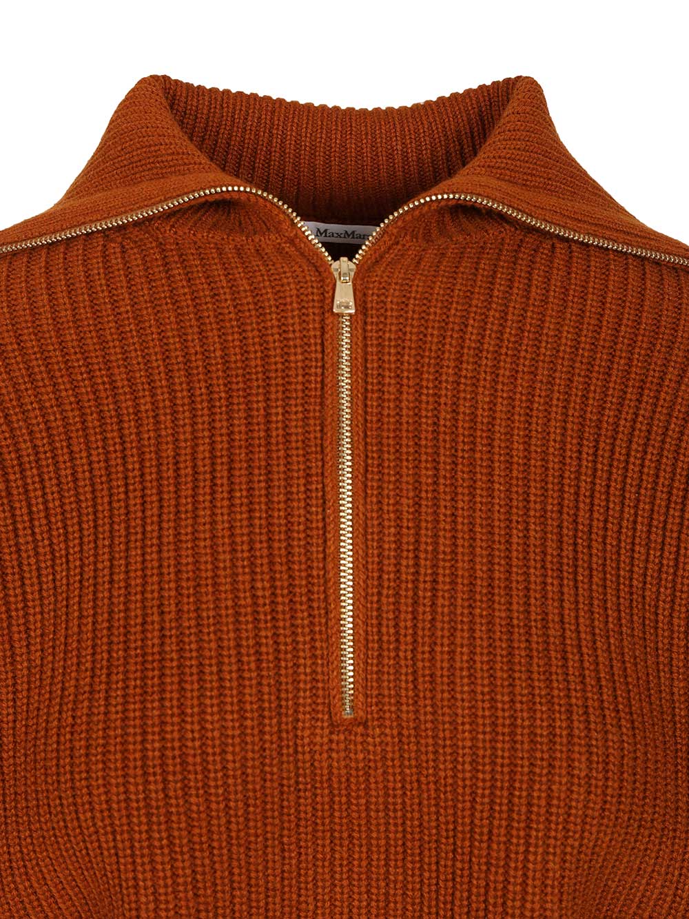 Max Mara Zip-Up Sweater Knitwear - Marrone | 1836ddb5b2383b8348a6efa36ca89363d0947e1b