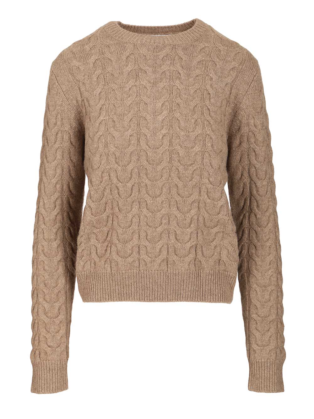 Max Mara Slim Cashmere Sweater Knitwear - Beige | 3249cb50497e6834ca10fad5ebd52f9fb49cb644