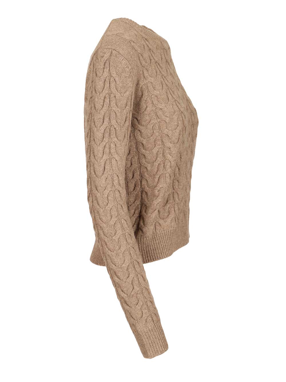 Max Mara Slim Cashmere Sweater Knitwear - Beige | 34e03374bedc7283433d4a995f38fc9c999b7f77