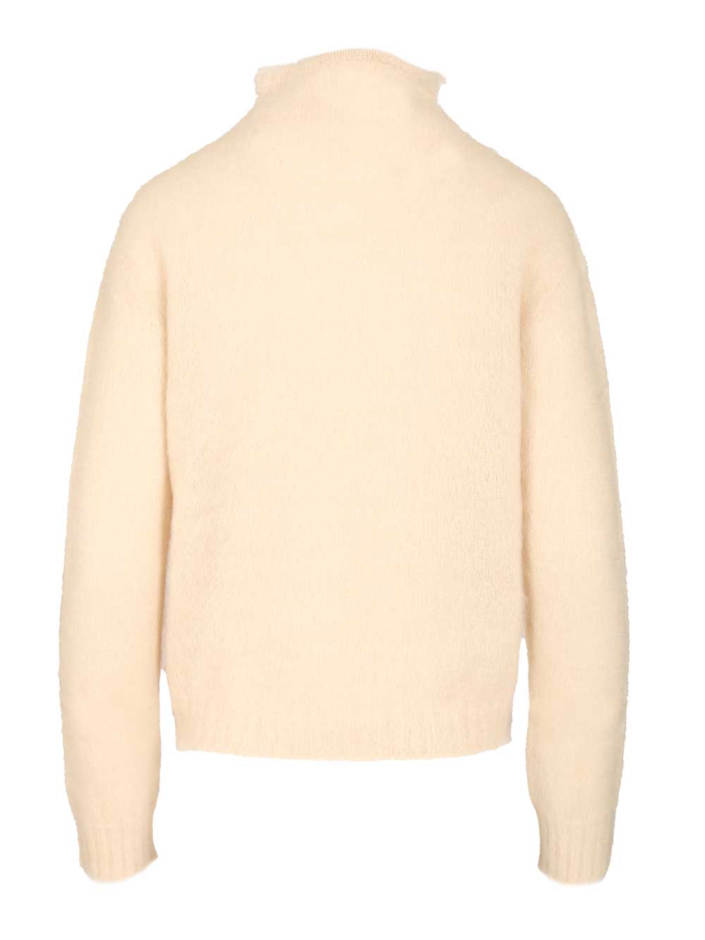 Max Mara Studio Mohair Blend Turtleneck Sweater Knitwear - Bianco | ca710619f91d39d3d16bab3888e5a1e111ef88bf