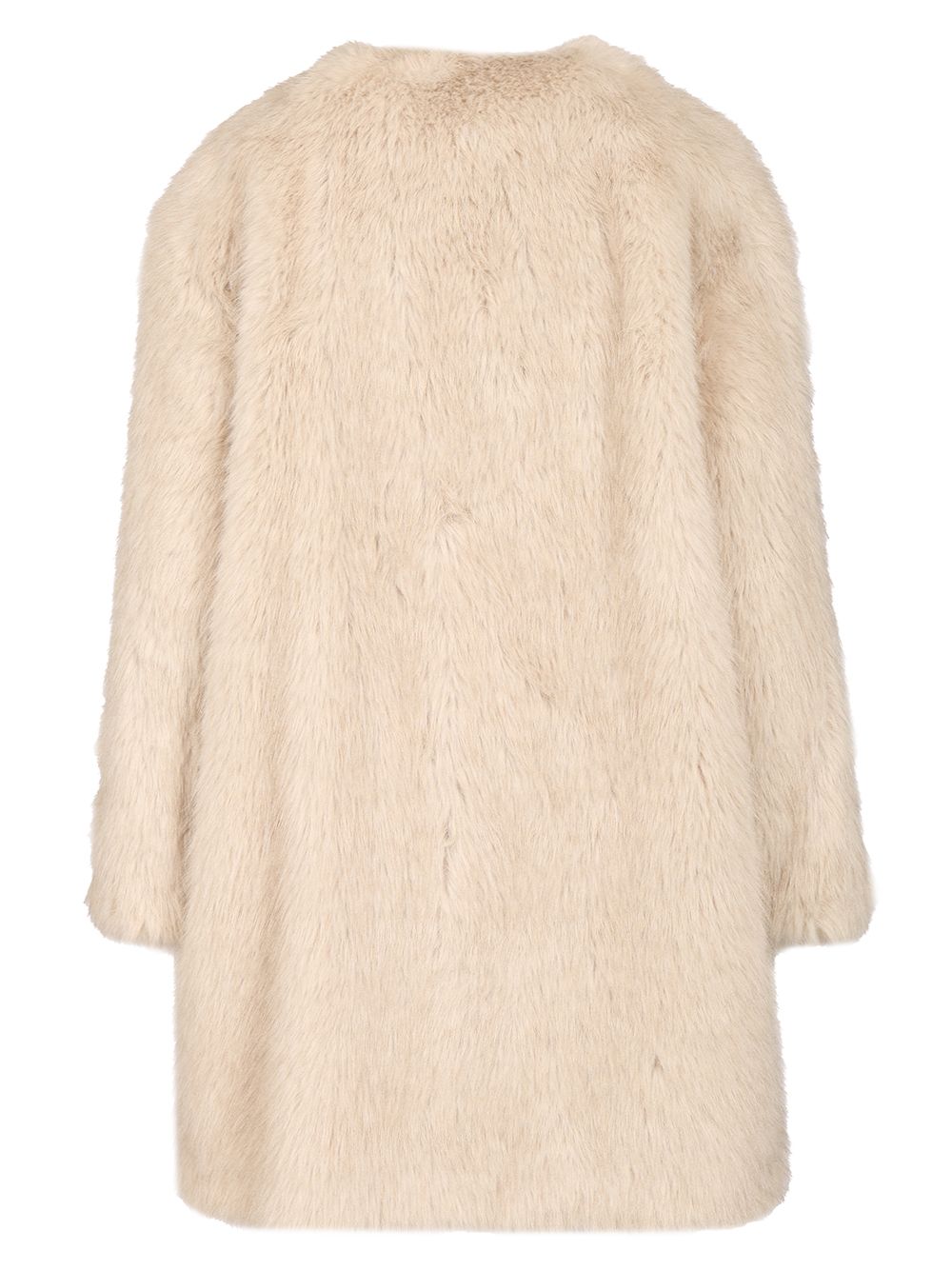 Max Mara Studio Coat In Faux Fur Effect Fabric Coats - Bianco | b331abc3260b32de3dcc6610b14a86e81d3abfbf