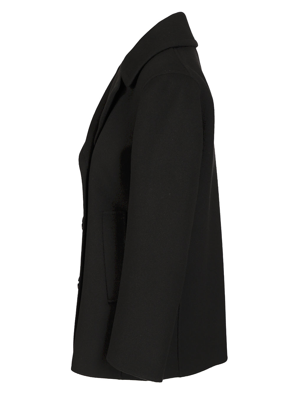 'S Max Mara Wool Drap Pea Coat Giacche - Nero | 84df3c7a99b67556358359cf10d6f13ccaa5e8b0