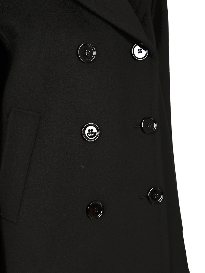 'S Max Mara Wool Drap Pea Coat Giacche - Nero | c689d97e9eb5abdc8939ab528112ec6de74b87d9