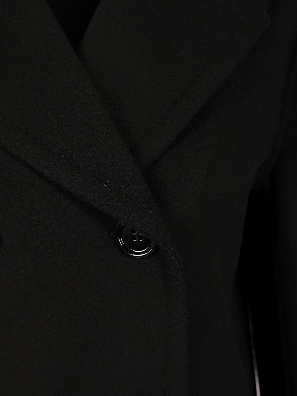 'S Max Mara Wool Drap Pea Coat Giacche - Nero | 8f260918413f9b1ad30059849d7bfe3754593d46