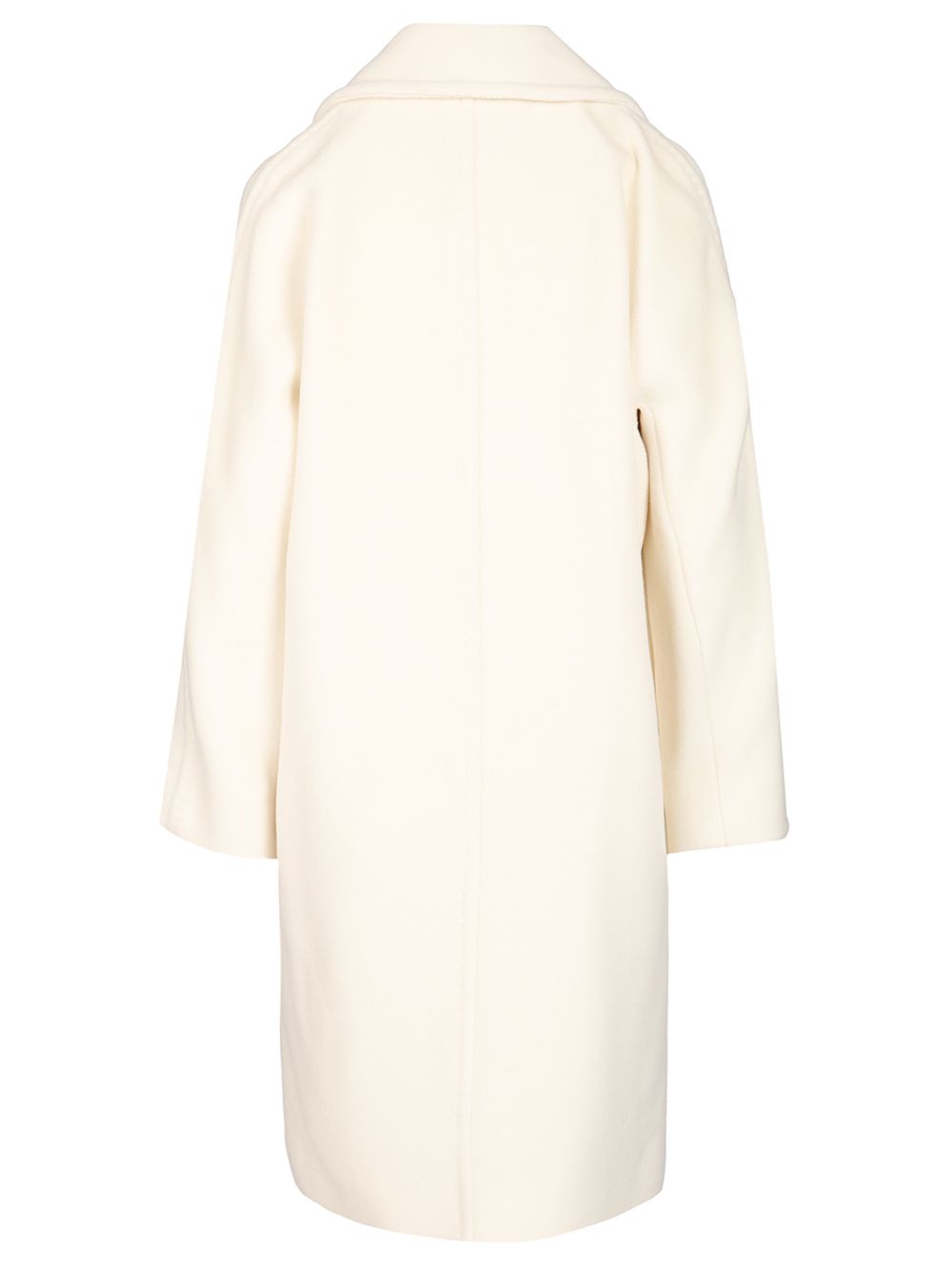 Max Mara Studio Double-Breasted Coat Coats - Bianco | 4b4802aa23d25b639af1b1c4a18152eaeac0a3a5