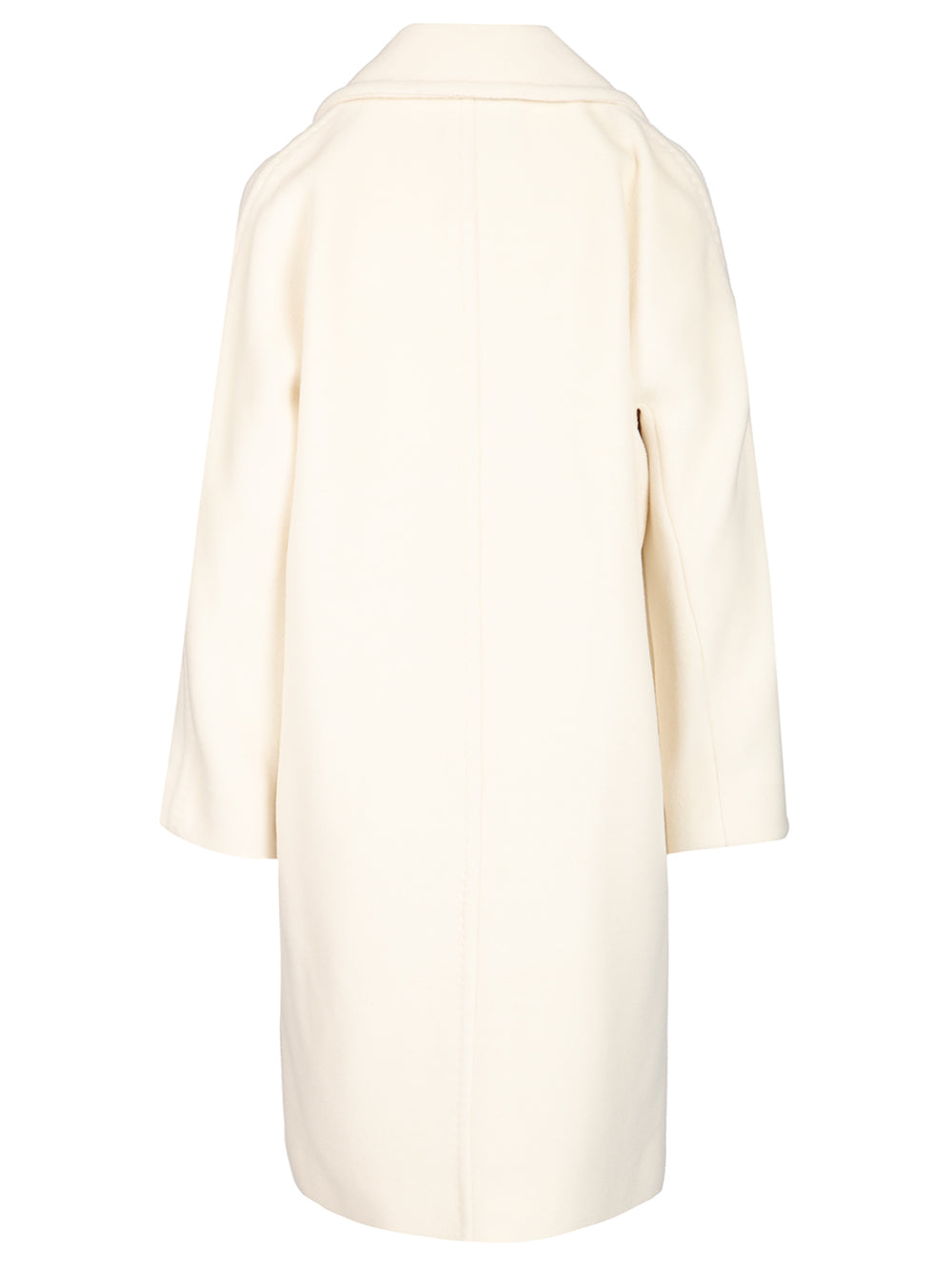 Max Mara Studio Double-Breasted Coat Coats - Bianco | 6310bb457dedb9452e00e475772fbaaf31f51a38