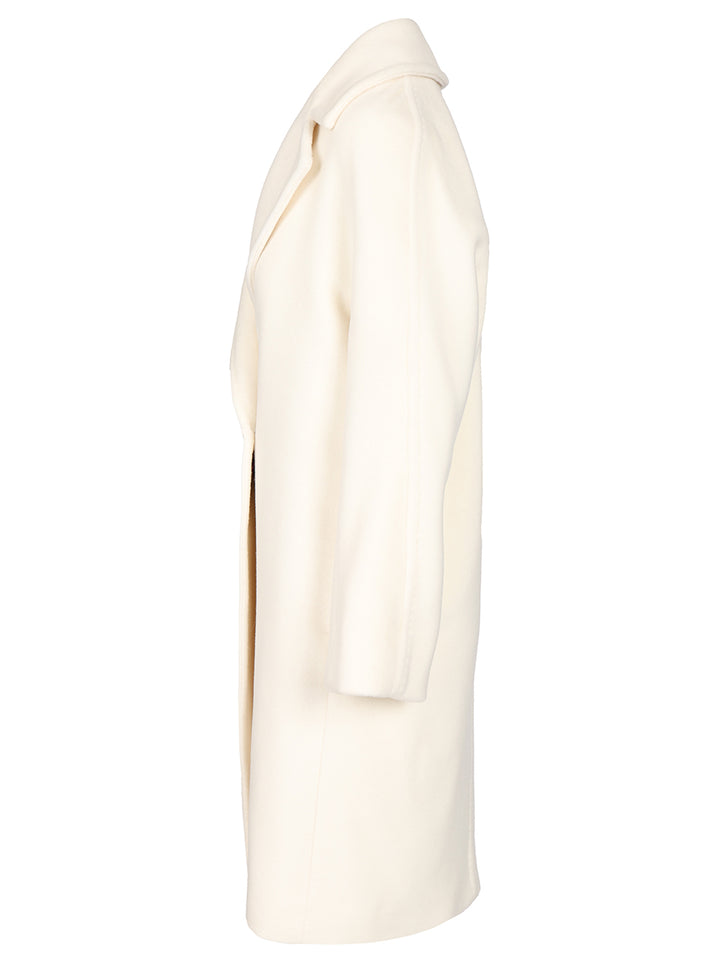 Max Mara Studio Double-Breasted Coat Coats - Bianco | e8a5614d0bf02b22c80373a020adef3131c0cfa3