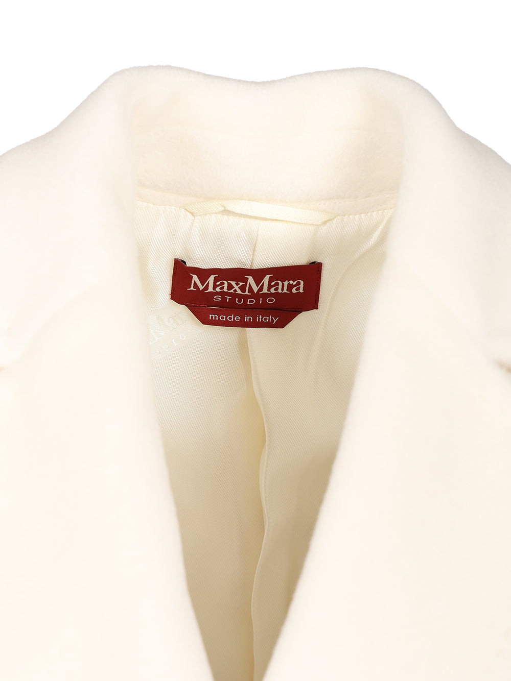 Max Mara Studio Double-Breasted Coat Coats - Bianco | fbeb41765654a8050e1084b59f2582eace4a0fef