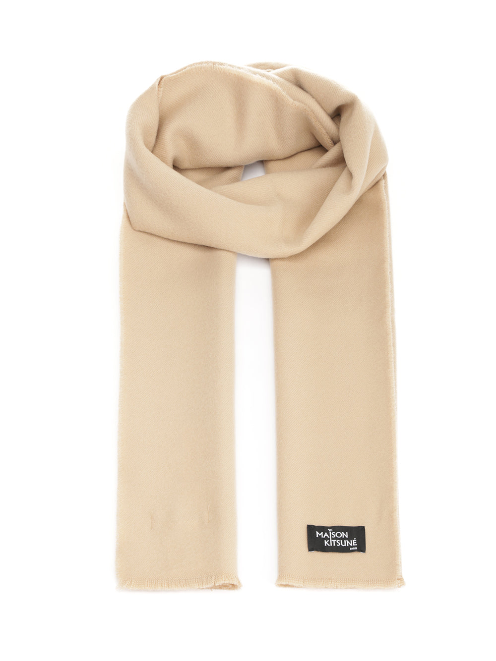 Maison KitsunÉ Wool Scarf Scarves And Foulards - Beige | 0ff5bc5eb0dd09f5323ad859634939f101b46f0f