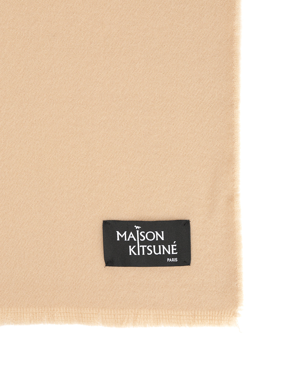 Maison KitsunÉ Wool Scarf Scarves And Foulards - Beige | d1e2da5dba30b54c6a6a0c712fe2bb393e502706