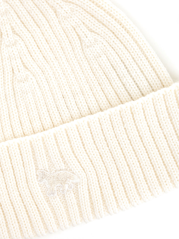 Maison KitsunÉ Virgin Wool Hat Cappelli - Bianco | 11f0b98c494d480ba8e2839530570b6a50bfc72d