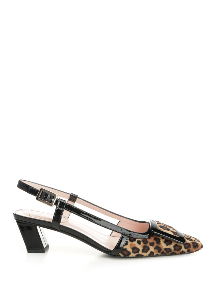 Roger Vivier Belle Vivier Leather Slingback Decollete - Animalier | cb815985b59c36fa19aeed93444d32720c3ebddf
