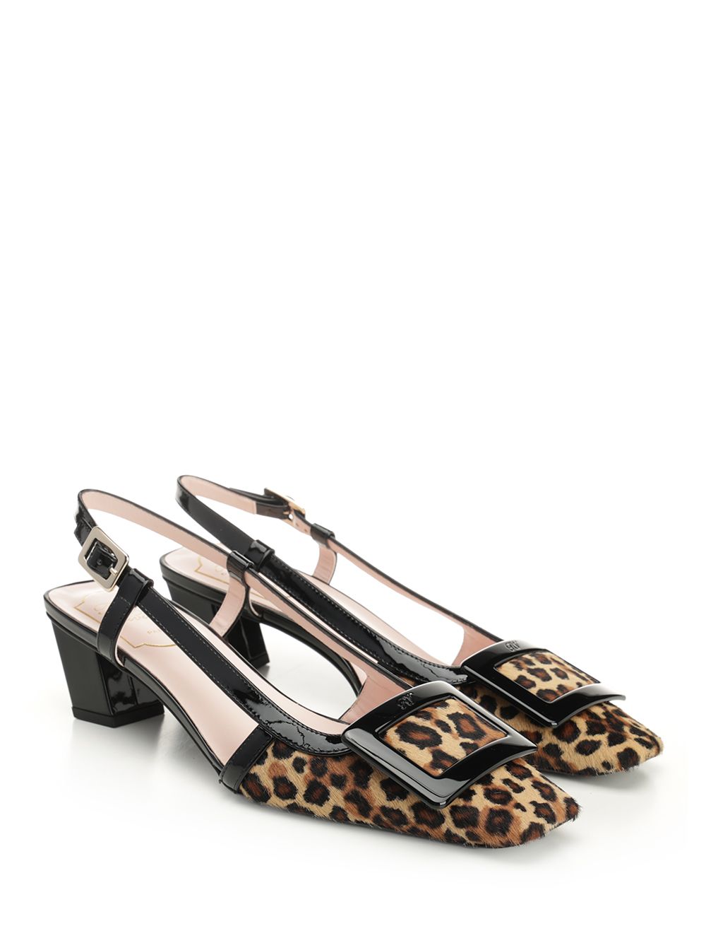 Roger Vivier Belle Vivier Leather Slingback Decollete - Animalier | cdb63f089f5544b4dc119f07641ace9e78c10445