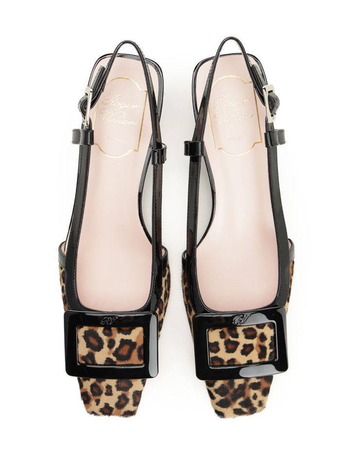 Roger Vivier Belle Vivier Leather Slingback Decollete - Animalier | 5828d265300d943b13abf68632c3c2f4db74dfb0