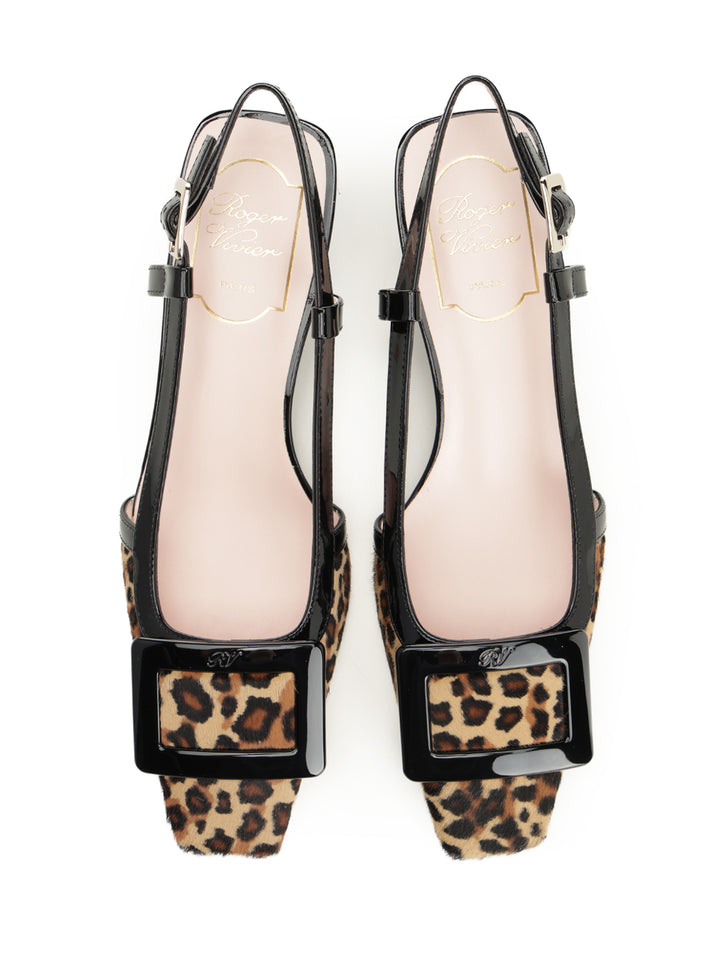 Roger Vivier Belle Vivier Leather Slingback Decollete - Animalier | 7f0706769048bcd0025e43e39c460d5e0843875f