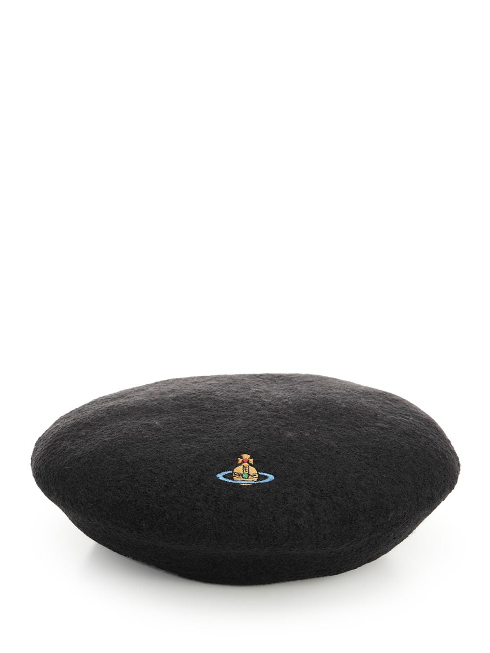 Vivienne Westwood Wool Beret Cappelli - Nero | e969ec0c633b91732d5bc499e536a18822d6ee9e