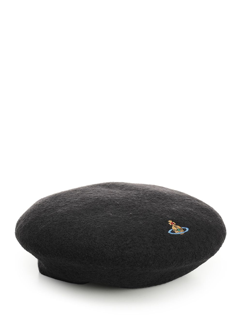 Vivienne Westwood Wool Beret Cappelli - Nero | 84355121498d24ec1a5e1e59937d61bd47b724ca