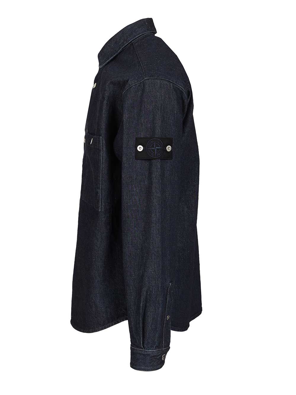 Stone Island Denim Shirt Giacche - Blu | fddba4e32af59f5d2ab87a076b50de22bbec60d0