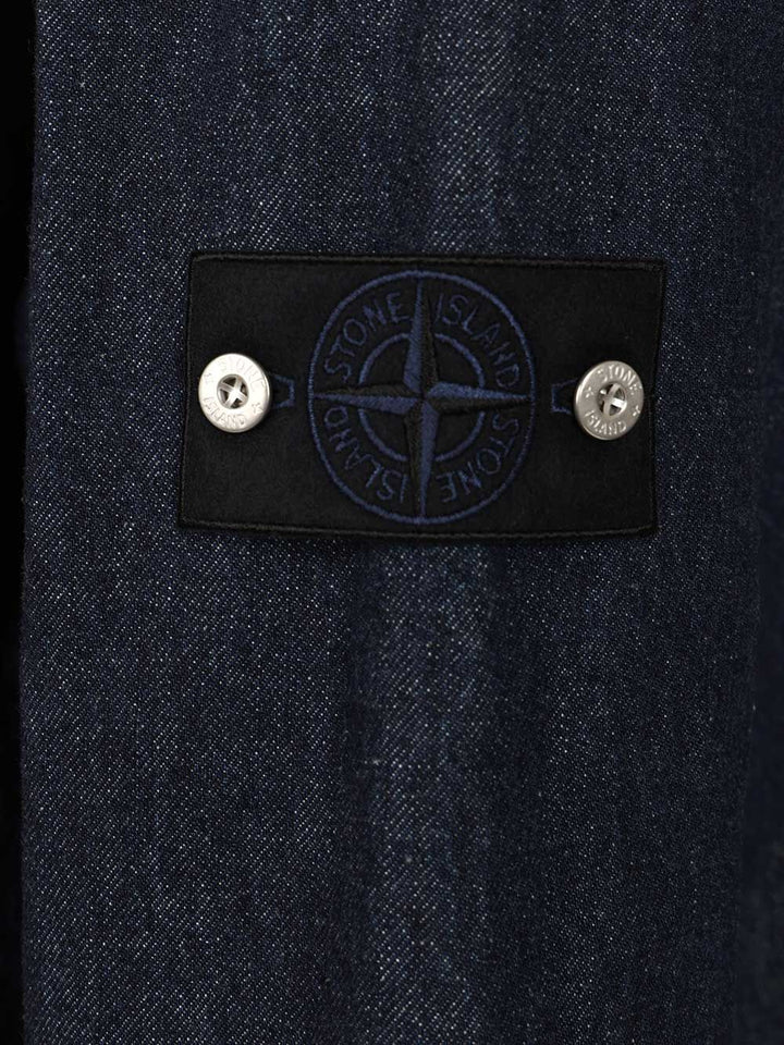 Stone Island Denim Shirt Giacche - Blu | 573dbdd5137921bfd5c630273b58f2543a2cc158