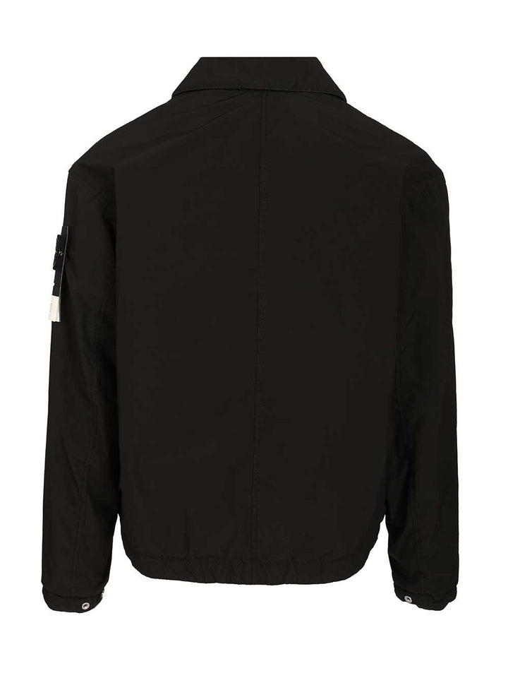 Stone Island Coach Jacket With Hood Giacche - Nero | 711dd9d57a7bf593f8462a352b428b535cd11d63