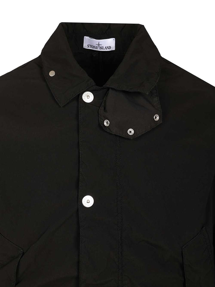 Stone Island Coach Jacket With Hood Giacche - Nero | 30a8a3008be18d775607a908aa01f0e8ce002eb2