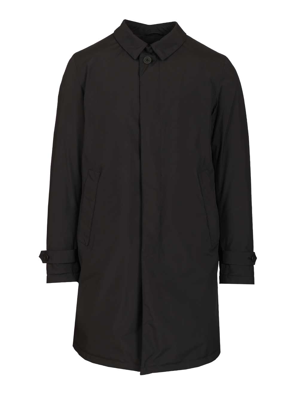 Herno Prometeo Padded Nylon Trench Coat Coats - Nero | 49917b6eaafaaa6f900df977a3c03dbde18348ed