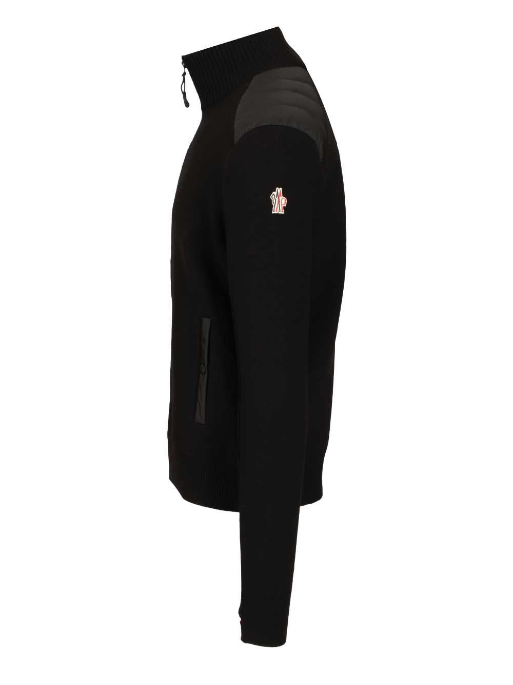 Moncler Grenoble Padded Cardigan Knitwear - Nero | 877468259a723b7f54f45cd097a8f1a21fb79efd