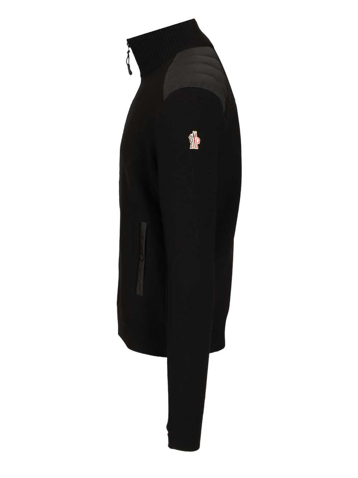 Moncler Grenoble Padded Cardigan Knitwear - Nero | 877468259a723b7f54f45cd097a8f1a21fb79efd