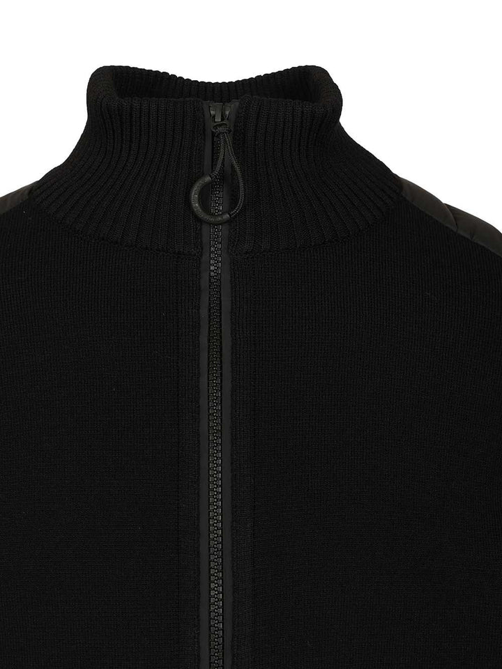 Moncler Grenoble Padded Cardigan Knitwear - Nero | 8e4101682b0f9e58951050dd46f202bf62b3cf43