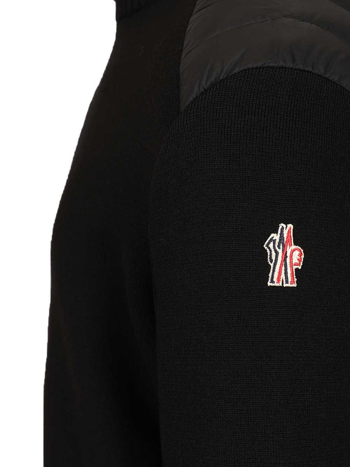 Moncler Grenoble Padded Cardigan Knitwear - Nero | 5e360ce135c3c9d4c2bb25012b505df5834664eb