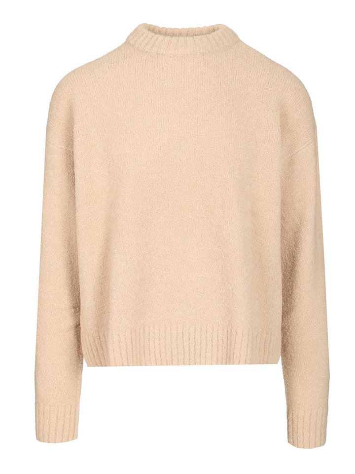 Amish Maglione In Misto Lana Bouclé Knitwear - Beige | b20fe33c98ebeff12dcc99d9e908266369a60641