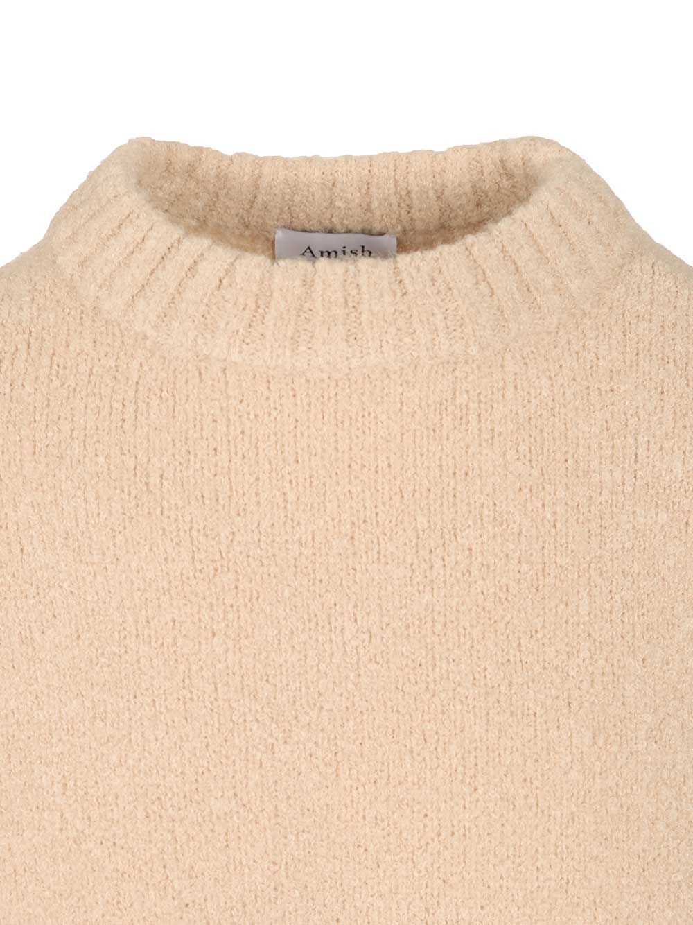 Amish Maglione In Misto Lana Bouclé Knitwear - Beige | ac092c813aaecafe3d73a206a9b8435477b36b41