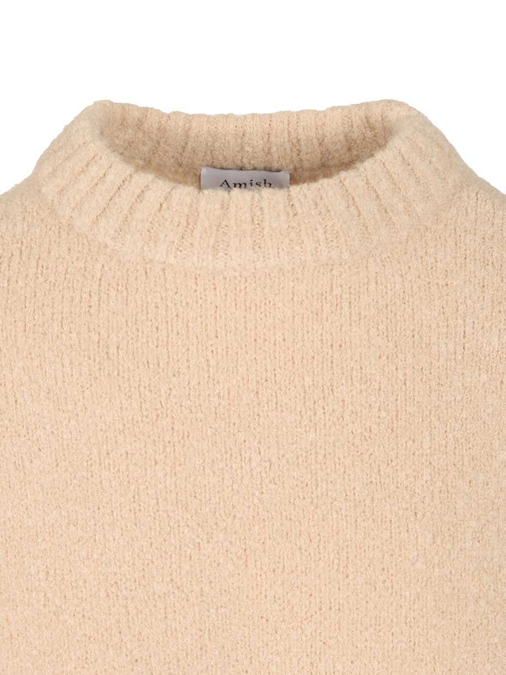 Amish Maglione In Misto Lana Bouclé Knitwear - Beige | ac092c813aaecafe3d73a206a9b8435477b36b41