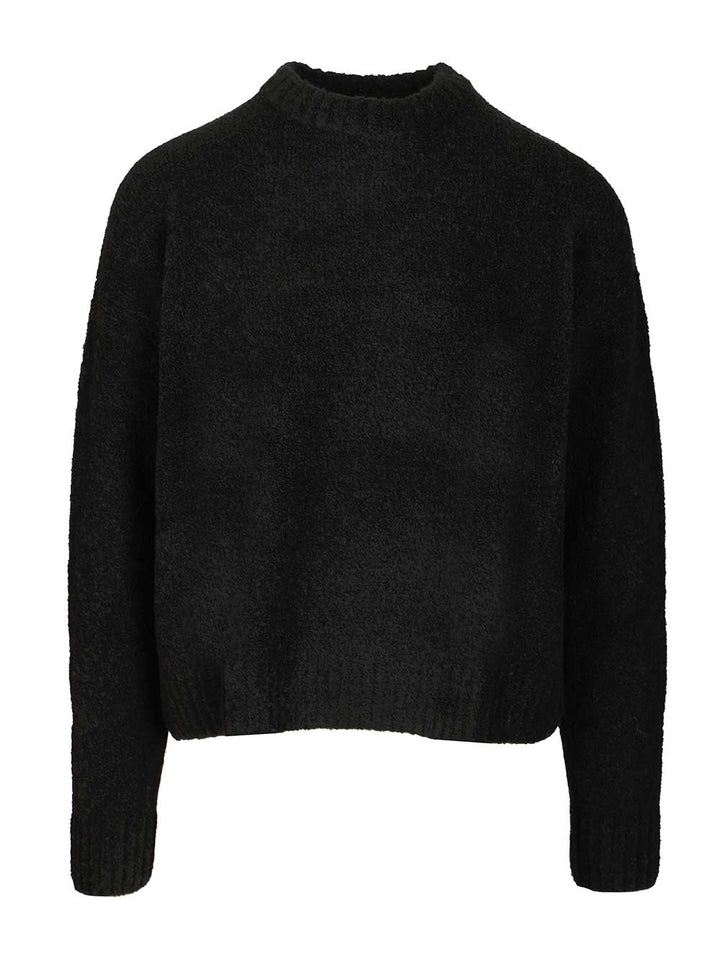 Amish Maglione In Misto Lana Bouclé Knitwear - Nero | e96739b7acd72ab114849c840a2979e134cb15c8