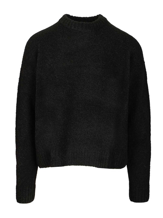Maglione In Misto Lana Bouclé Knitwear Nero
